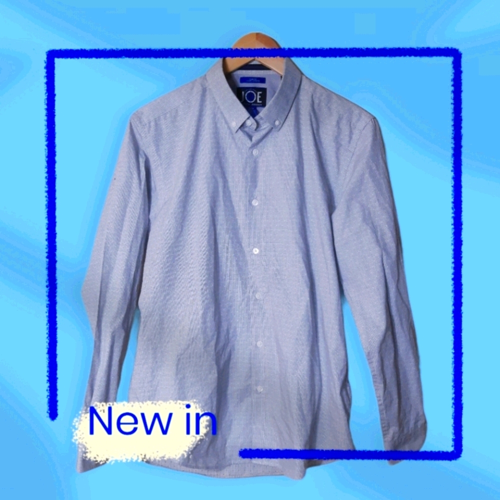 Joseph Abboud recycled materials blue dress shirt